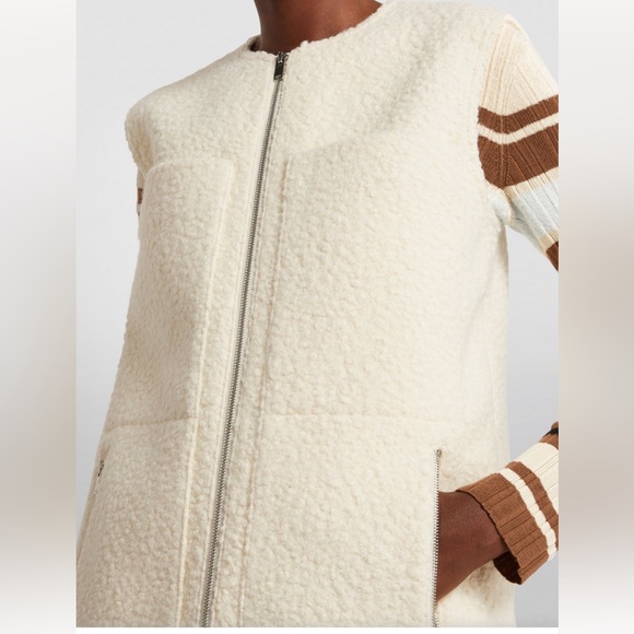 ❤️❤️❤️Tteory Zip Up Vest. Size M. Ivory - Picture 4 of 9